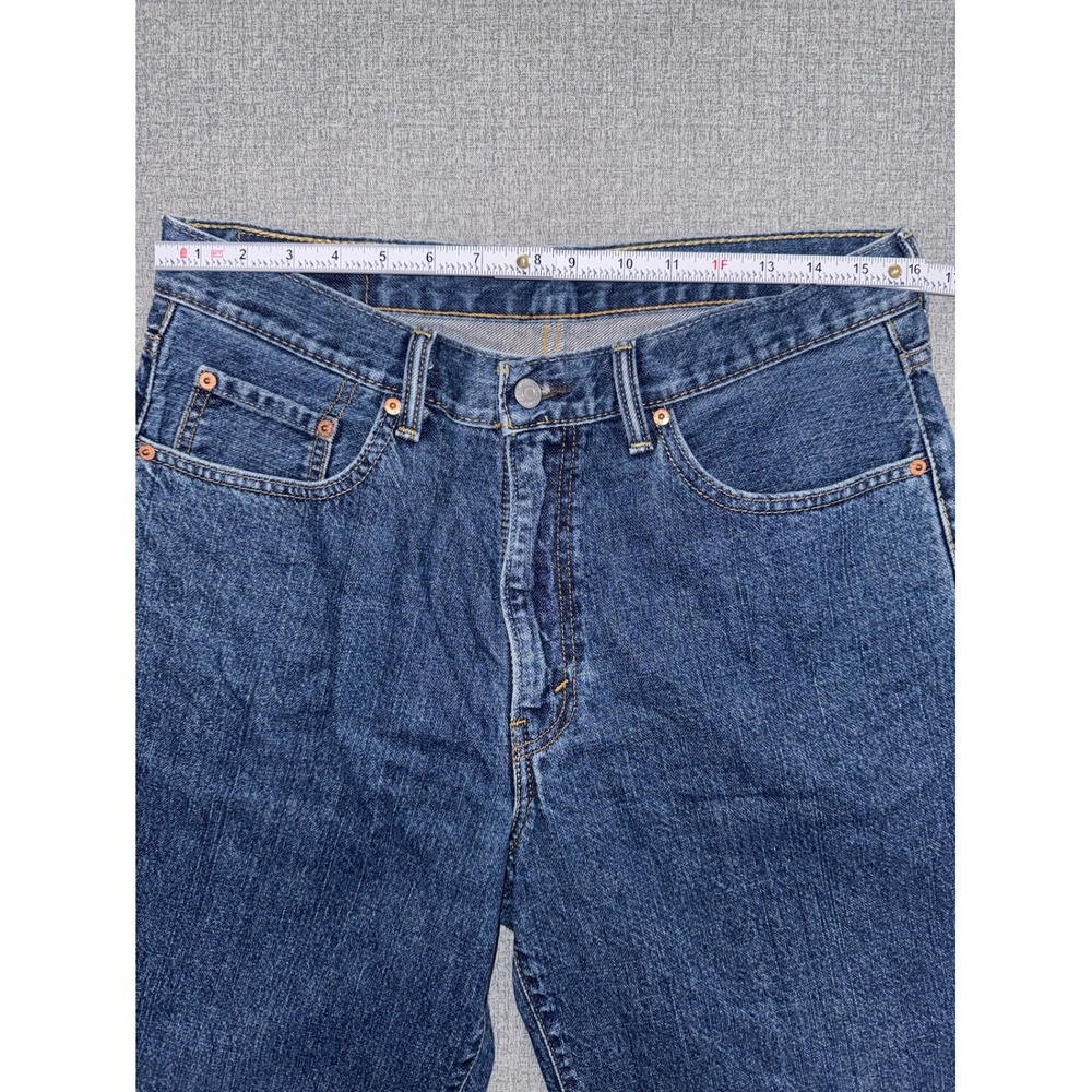 Levis Levi 34 550 Relaxed Fit Denim Shorts Blue Medium Wash Vintage Style Jorts - Picture 4 of 13